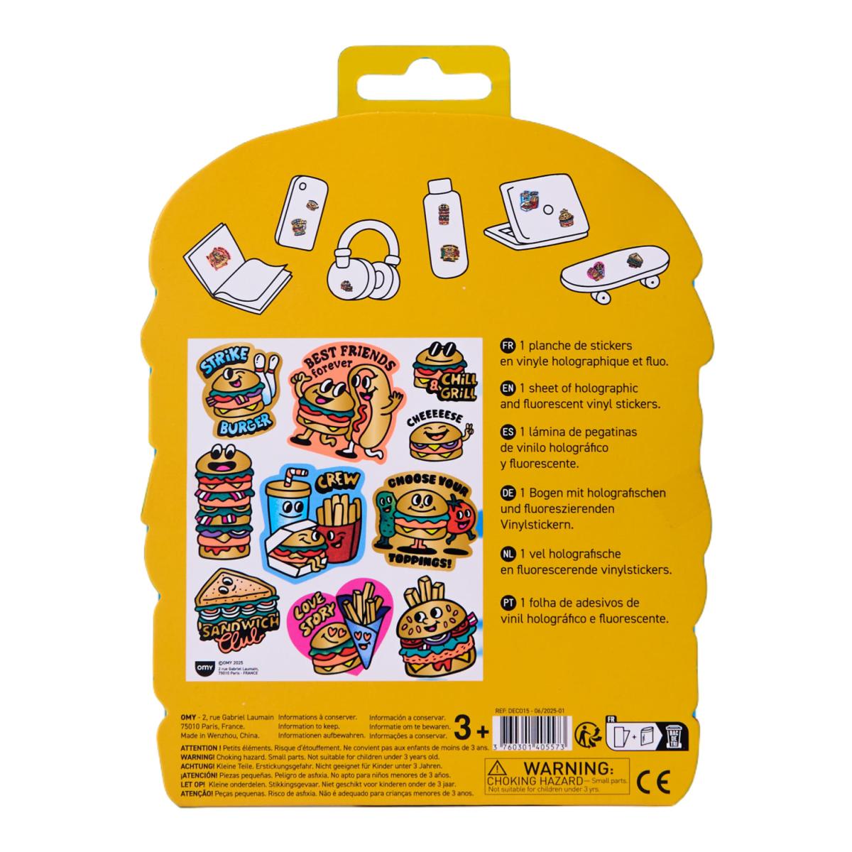 Autocolantes Omy Fabulous Stickers Big - Burger 5