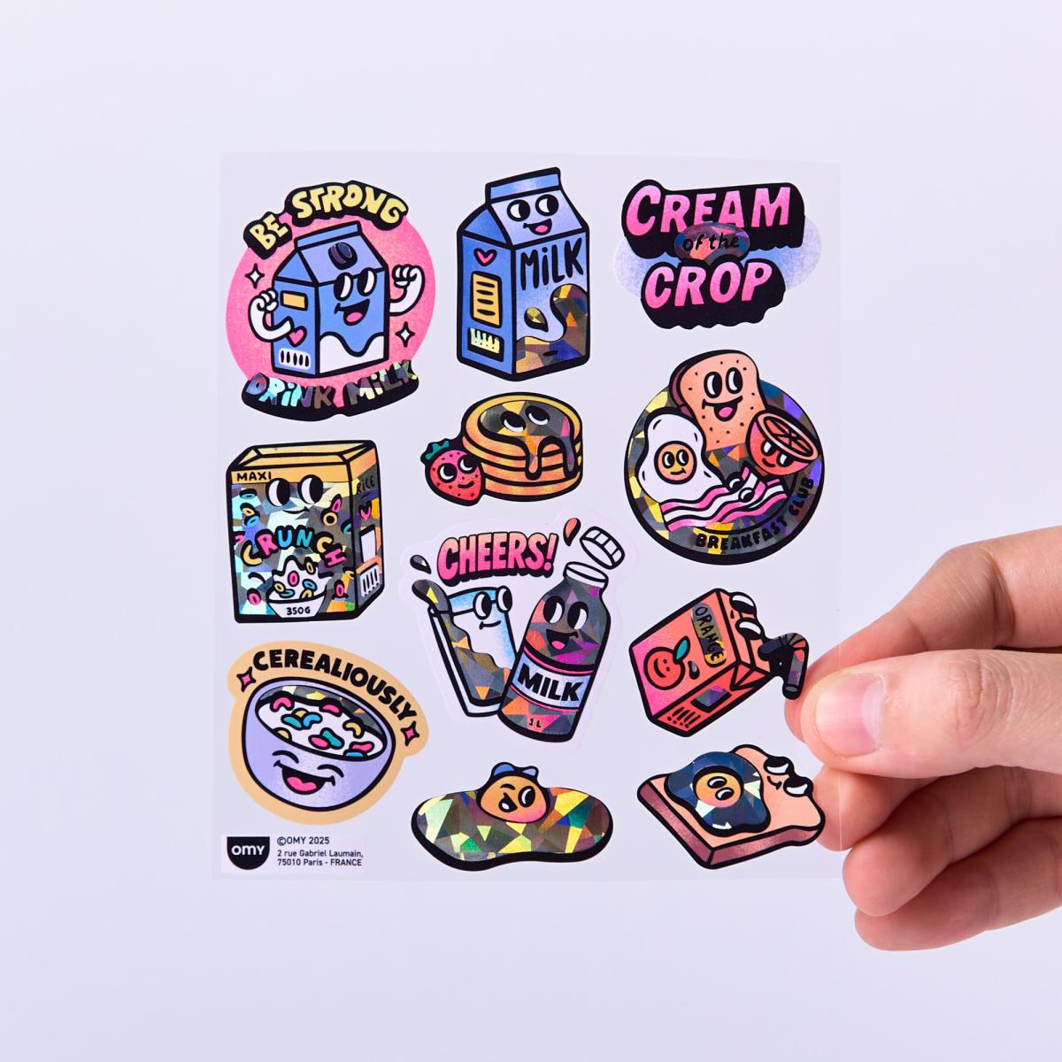 Autocolantes Omy Fabulous Stickers Big - Milk 4
