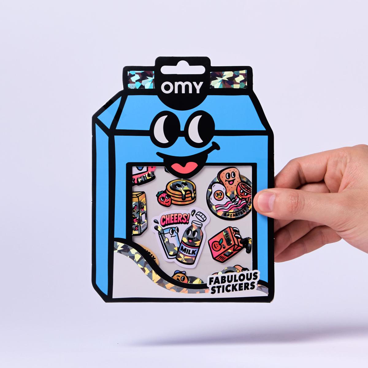 Autocolantes Omy Fabulous Stickers Big - Milk 9