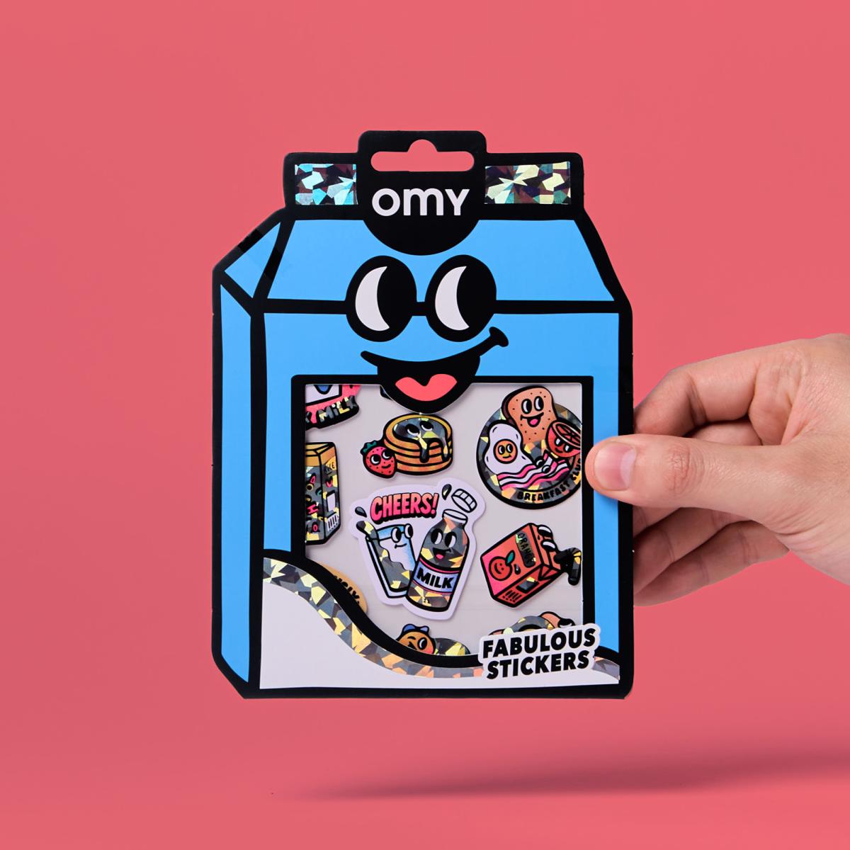 Autocolantes Omy Fabulous Stickers Big - Milk 10