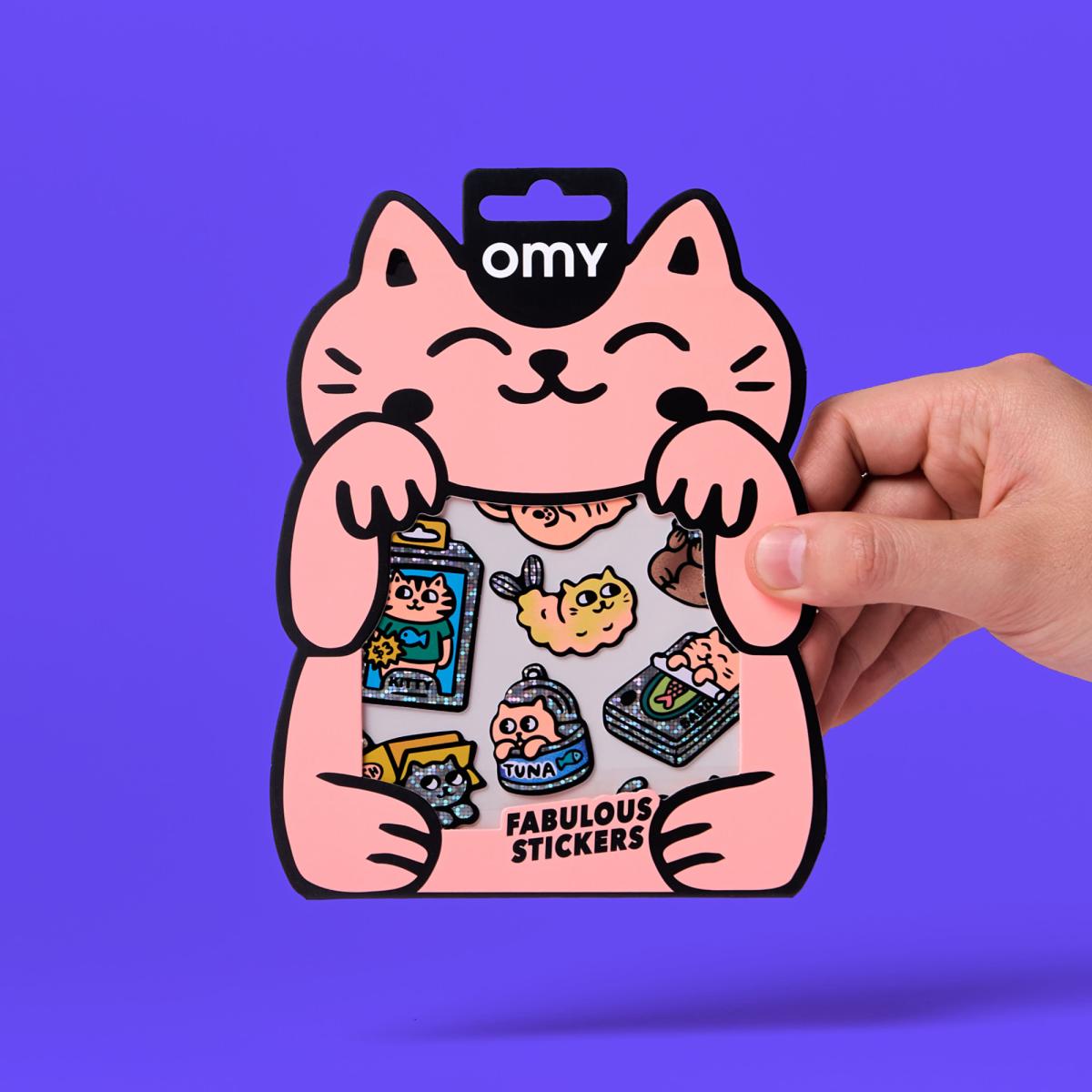 Autocolantes Omy Fabulous Stickers Big - Kitty 13