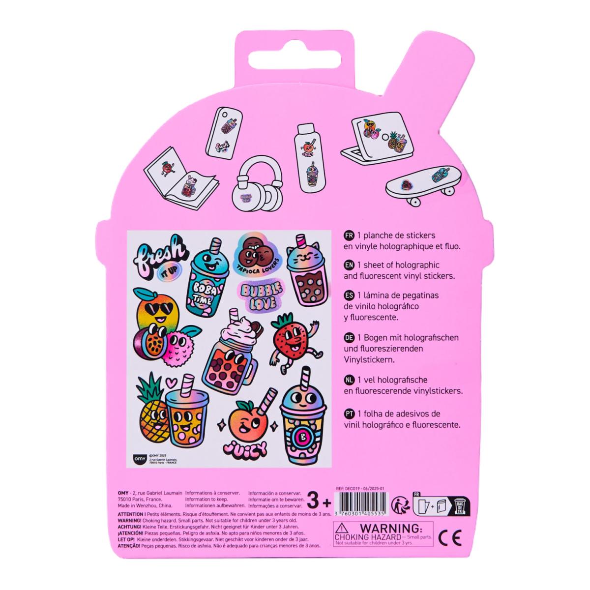 Autocolantes Omy Fabulous Stickers Big - Bubble Tea 6