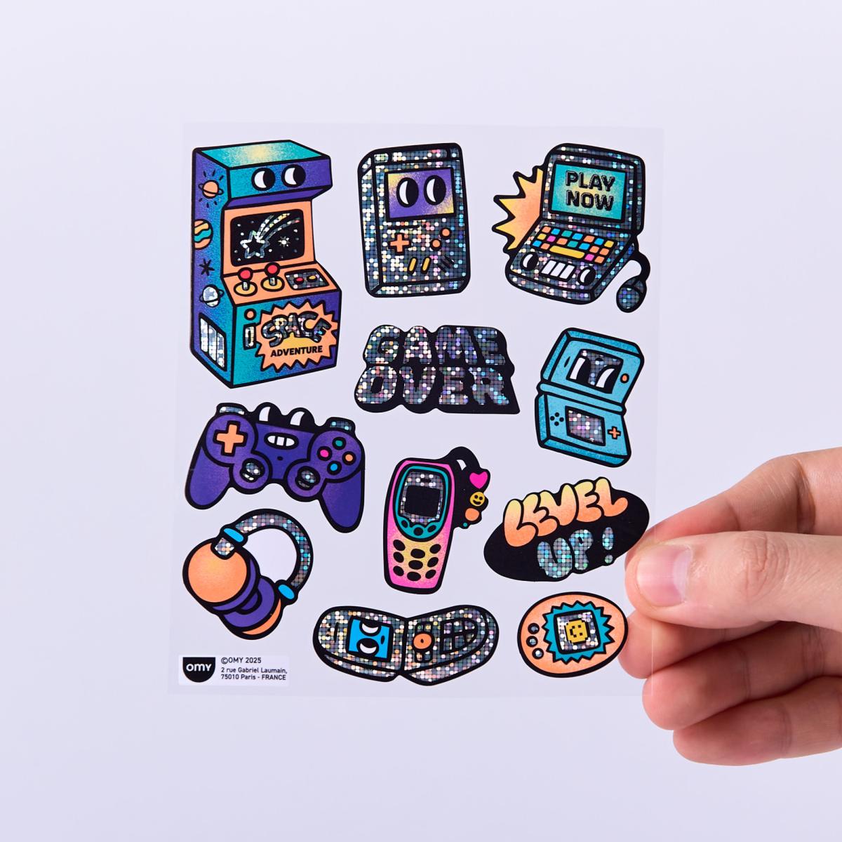 Autocolantes Omy Fabulous Stickers Big - Video Games 4