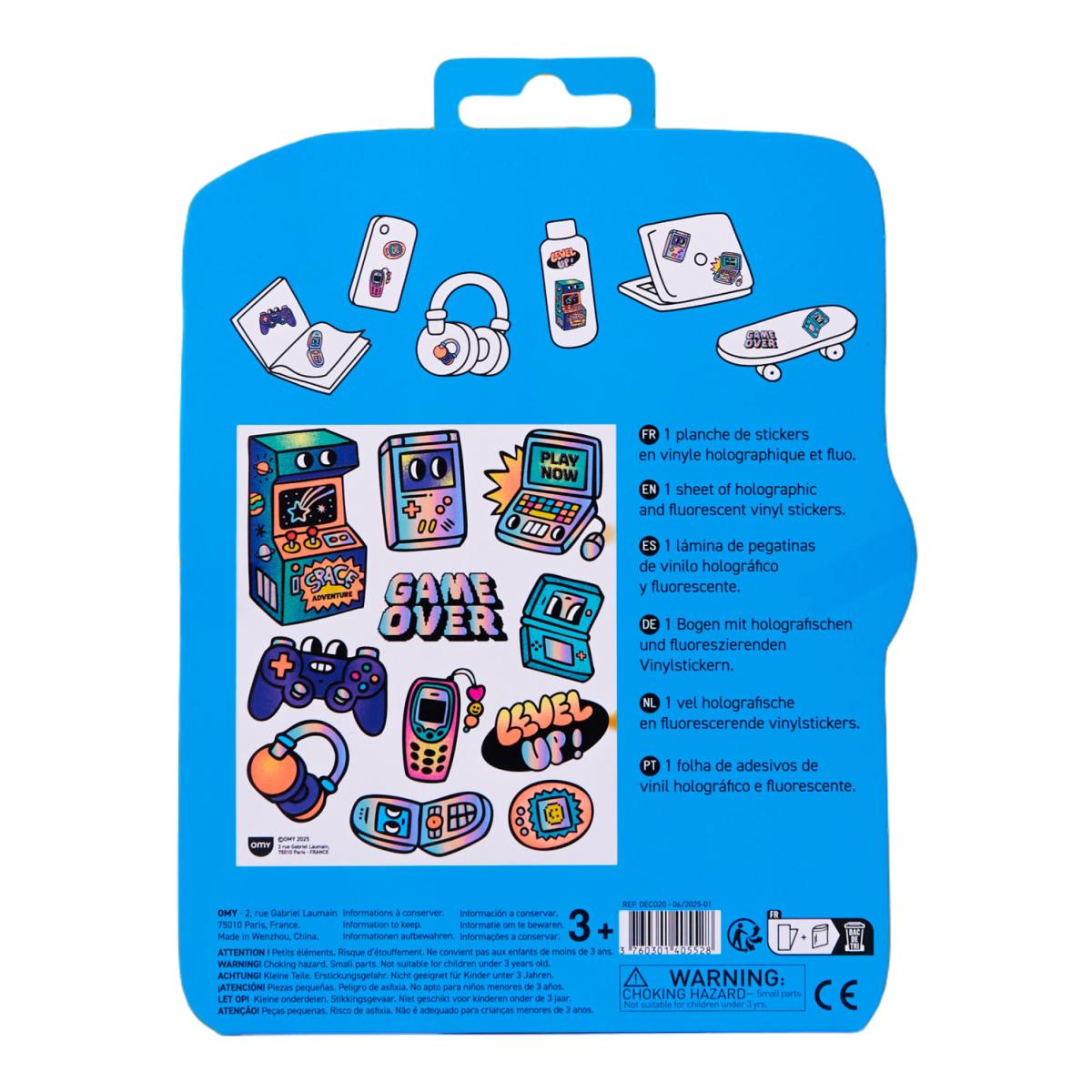 Autocolantes Omy Fabulous Stickers Big - Video Games 6
