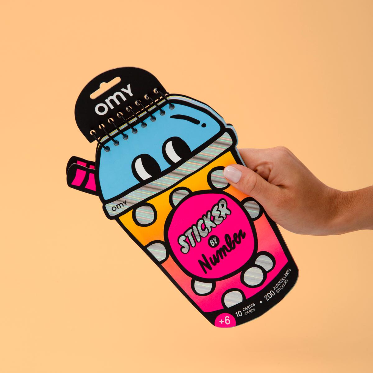 Caderno de Autocolantes Numerados Omy Bubble Tea 6