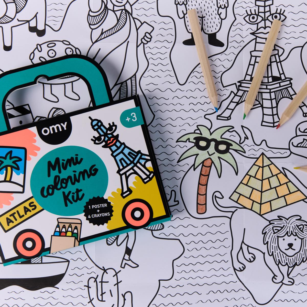 Caderno para Colorir Omy Atlas 9