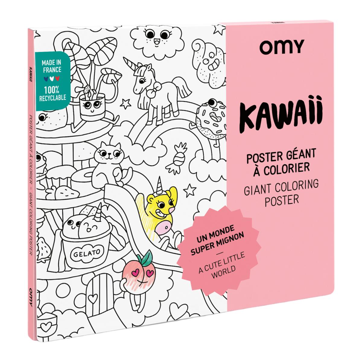 Imagem 0 de Poster para Colorir Omy Kawaï