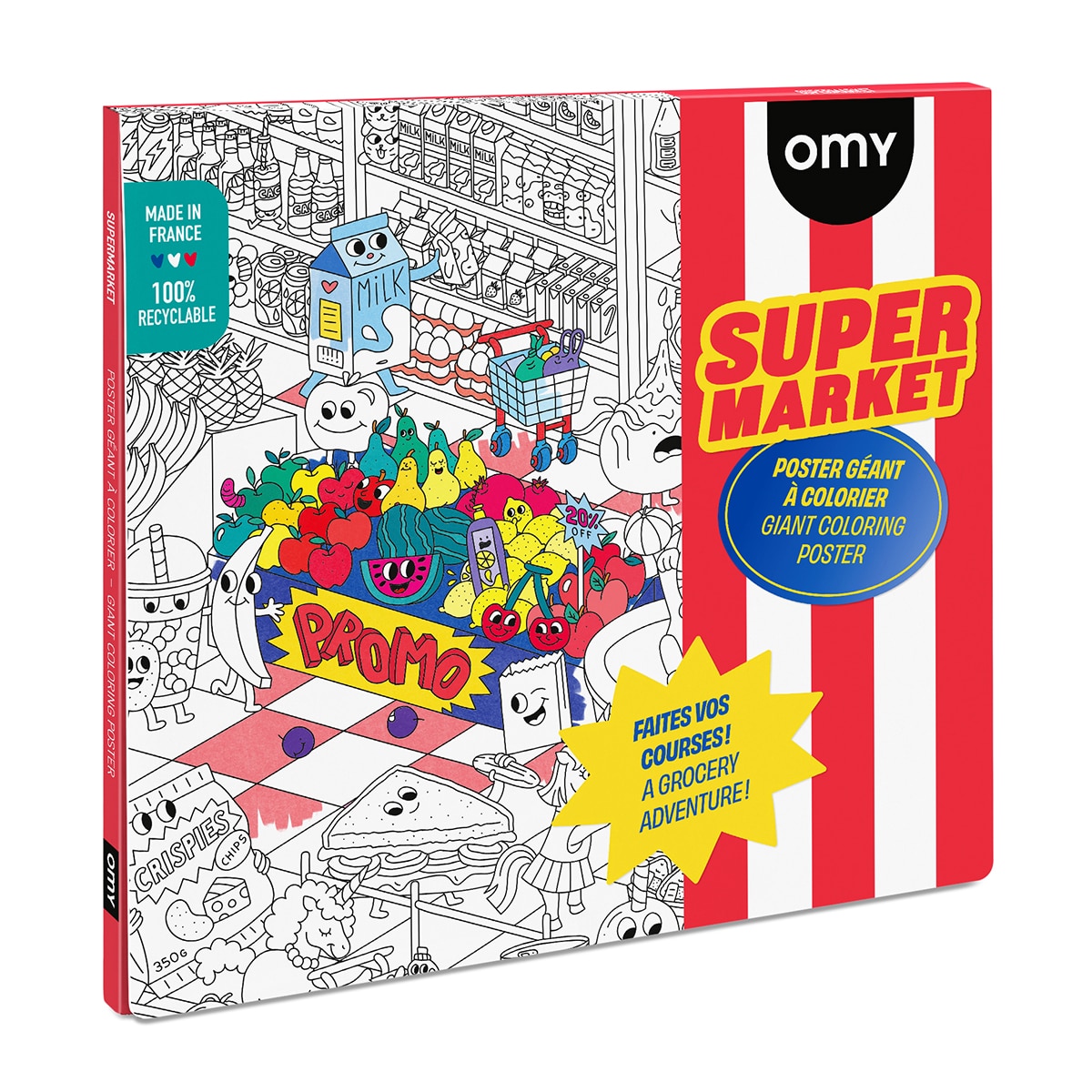 Imagem 0 de Poster para Colorir Omy Supermarket