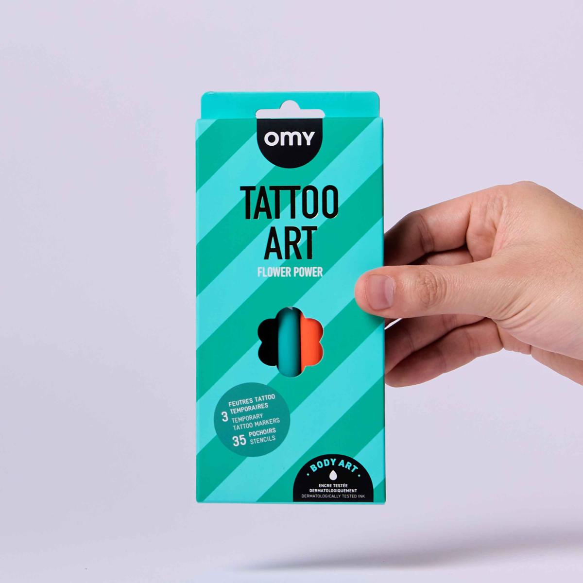 Imagen 6 de Tattoos temporales Omy Tattoo Art Flower Power