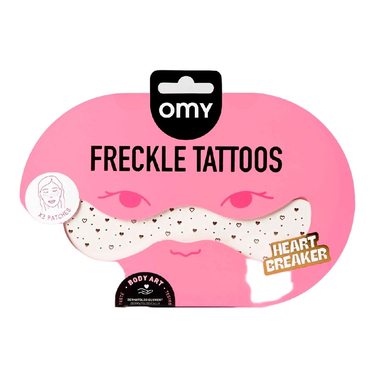 Imagem 0 de Tatuagens Temporais Brilhantes Omy Freckle Tattoos Heart Breaker