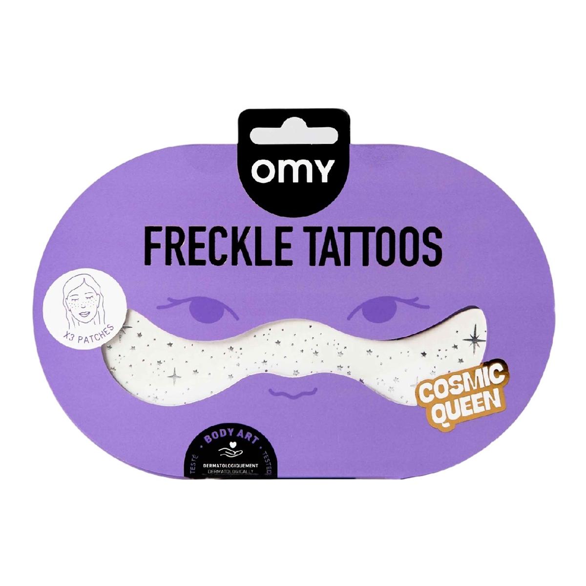 Imagem 0 de Tatuagens Temporais Brilhantes Omy Freckle Tattoos Cosmic Queen