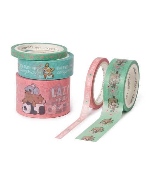 Conjunto de 5 Fitas Adesivas Cute Animals 1