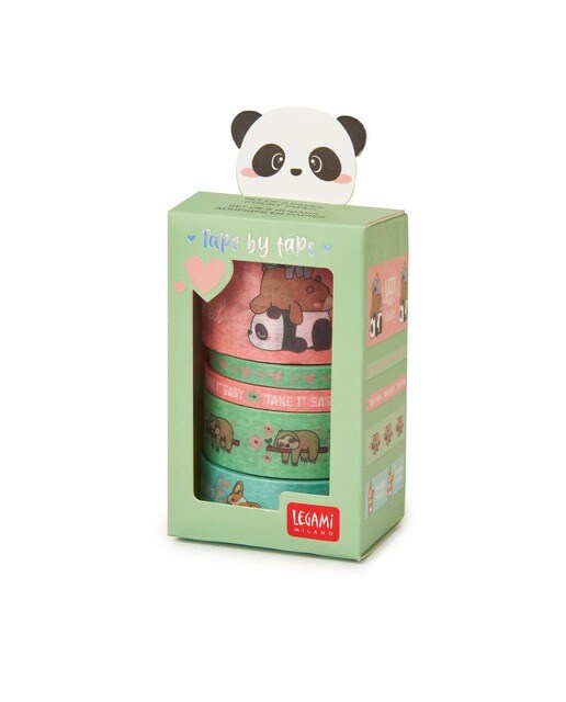 Conjunto de 5 Fitas Adesivas Cute Animals 2