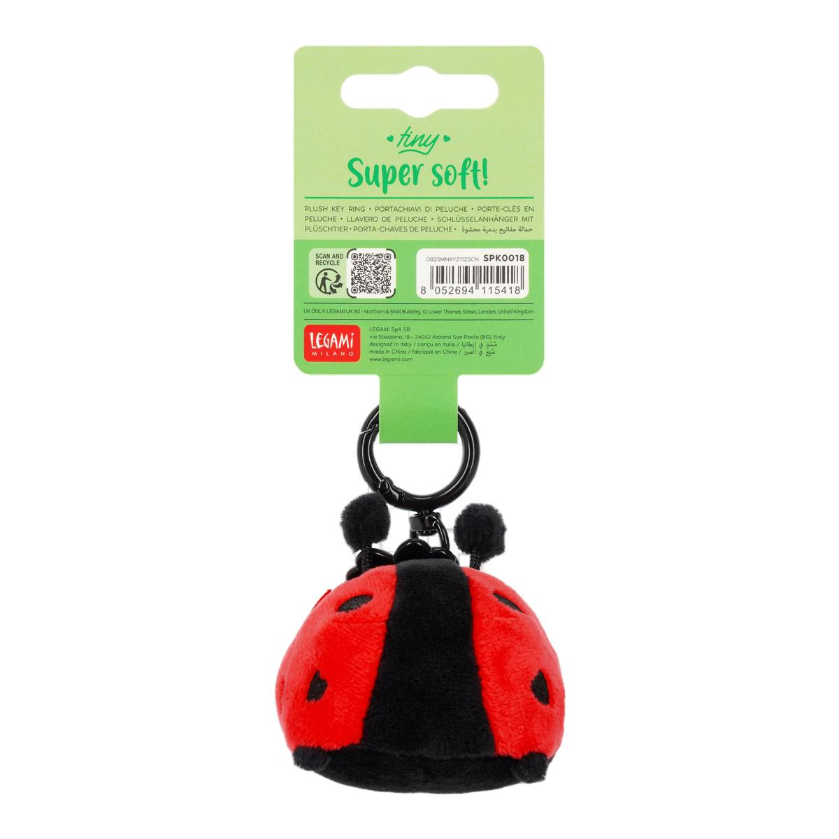 Porta-chaves com Peluche Legami Joaninha 5