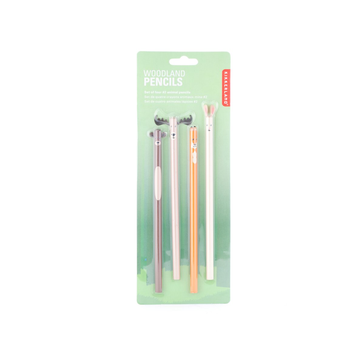 Conjunto de 4 Lápis Kikkerland Animais do Bosque 3