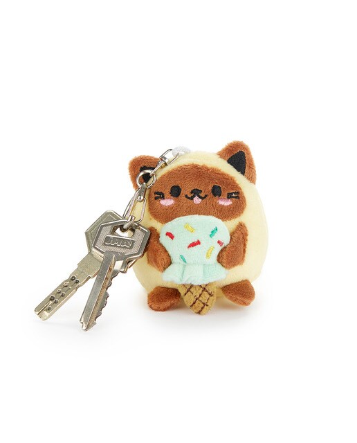 Llavero Fluffy Kawaii Minty Balvi amarillo poliéster metal 2