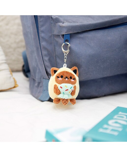 Llavero Fluffy Kawaii Minty Balvi amarillo poliéster metal 3