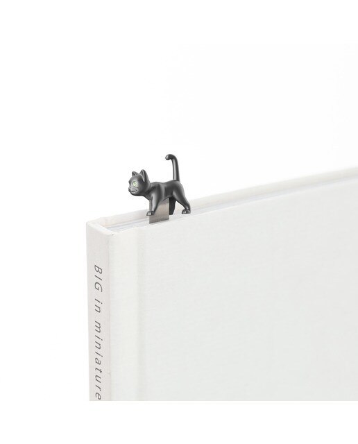 Marca livros Metalmorphose gato preto com olhos verdes 3