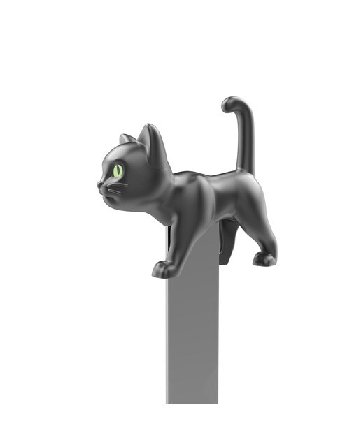 Marca livros Metalmorphose gato preto com olhos verdes 5