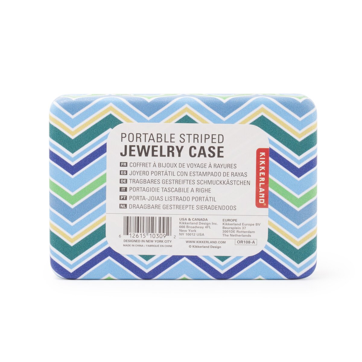 Guarda-jóias portátil rebordos decorativos 7