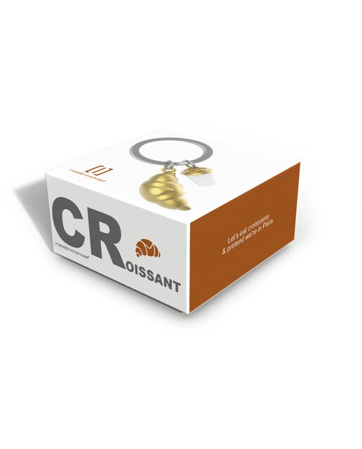 Porta-chaves Croissant com Pendente de Chávena de Café 2