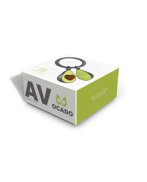 Llavero Metalmorphose aguacate con hueso en forma de corazón 2