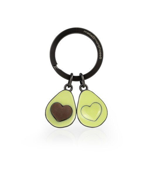 Llavero Metalmorphose aguacate con hueso en forma de corazón 5