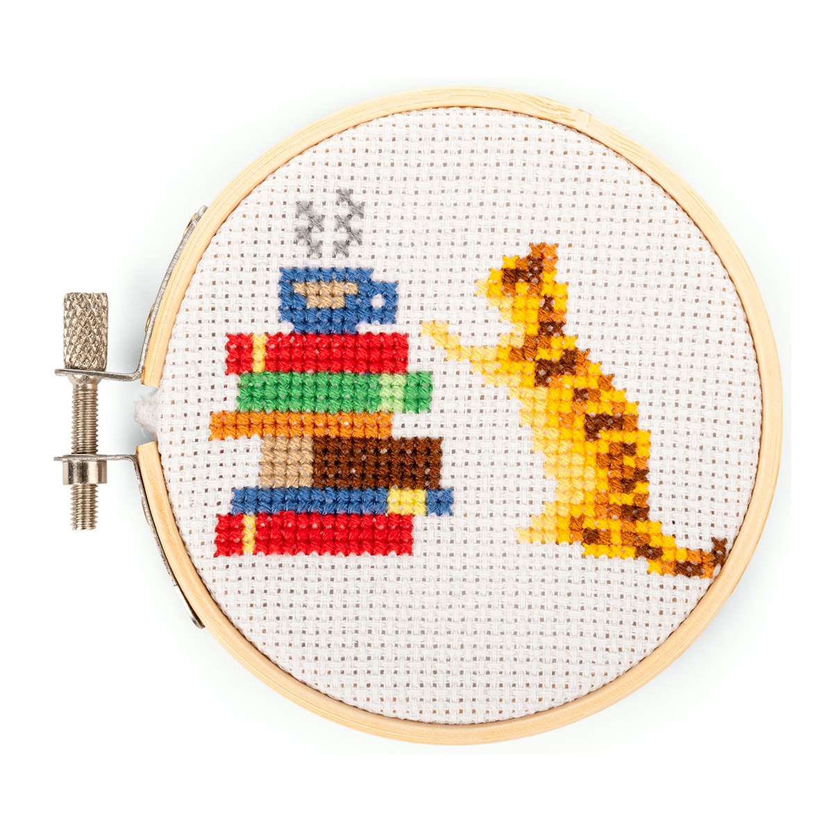 Imagem 0 de Conjunto de ponto de cruz Kikkerland mini gato com livros