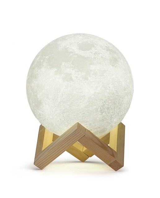 Lámpara Milimetrado Luna Te Regalo la Luna Blanco Madera