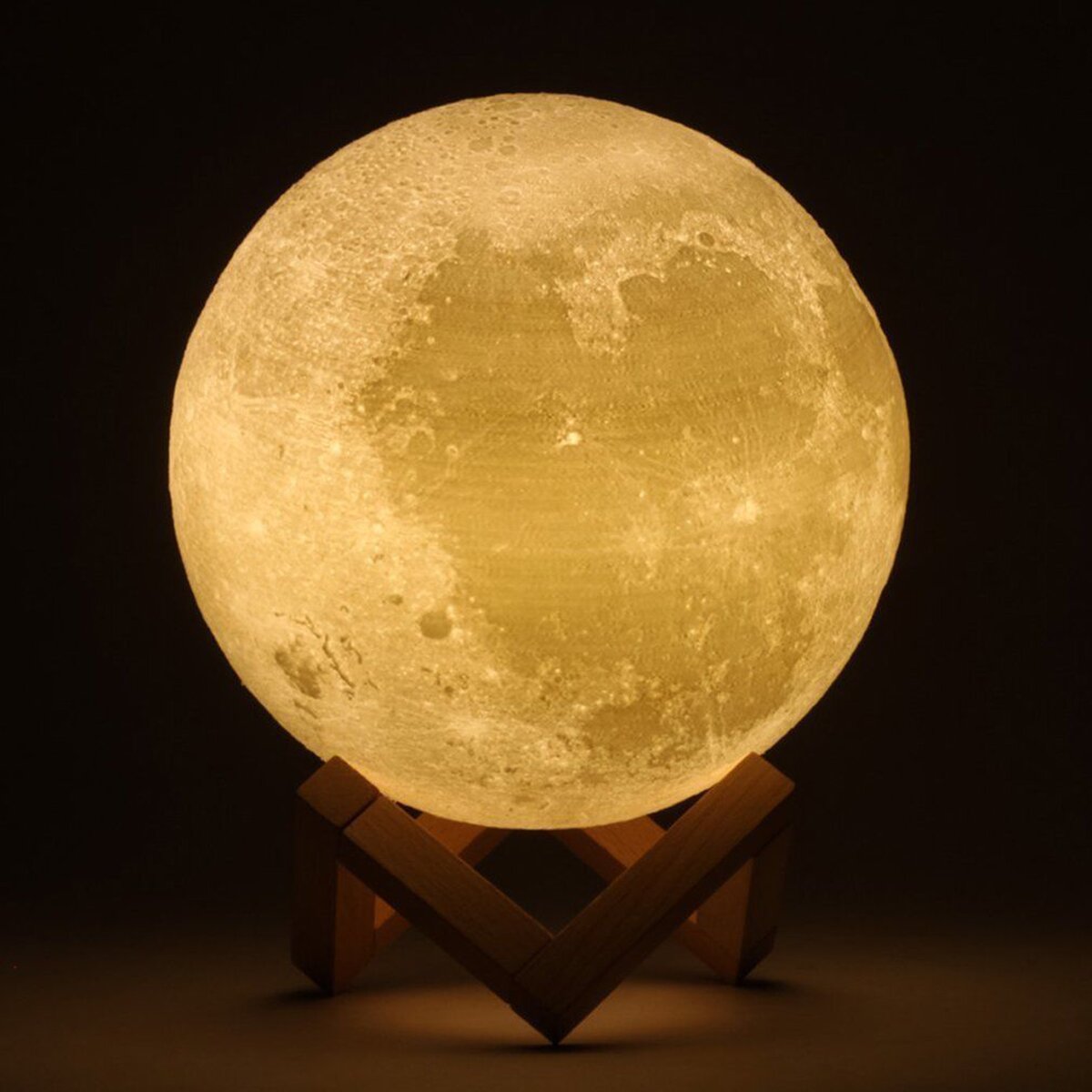 Candeeiro Lua Ofereço-te a Lua - Branco Madeira 4