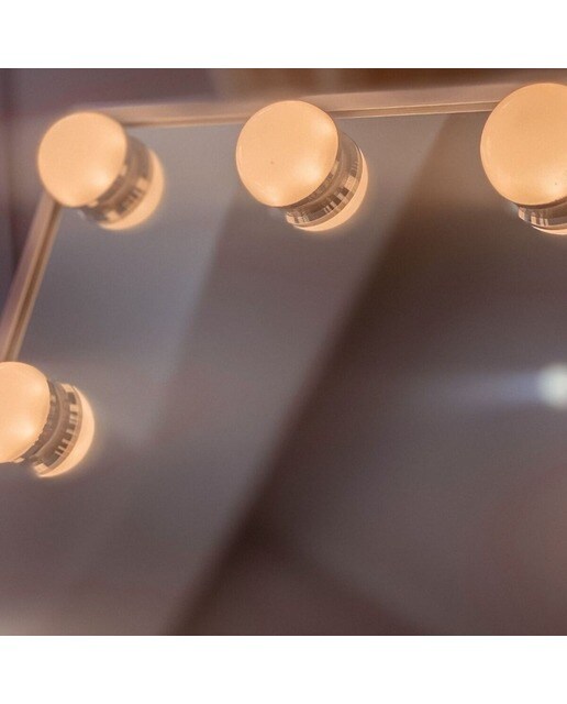 Espelho com Luzes Led Estilo Hollywood 12 Lâmpadas Led 3 Modos de Cores 5