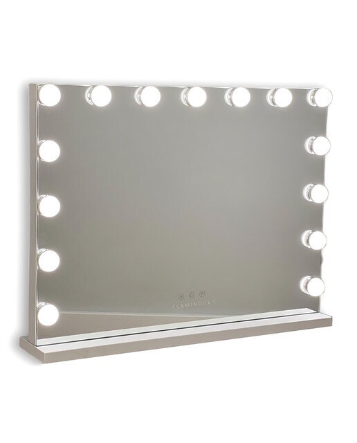 Espejo Flamingueo Luces Led Estilo Hollywood 15 Bombillas Led 3 Modos de Colores