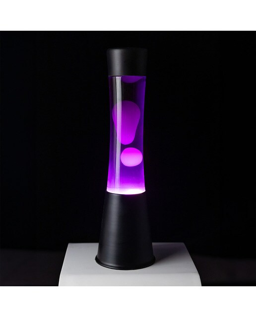 Candeeiro de Lava Tower Very Peri - Roxo Branco Base Preta 2