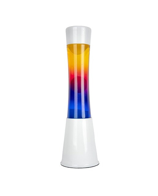 Candeeiro de Lava Tower Degradê - Tricolor Base Branco 1