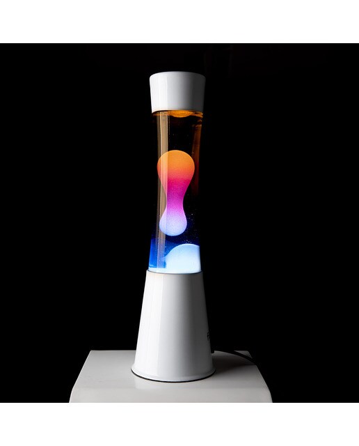 Candeeiro de Lava Tower Degradê - Tricolor Base Branco 2