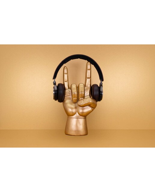 Suporte para Auriculares Mão Rock - Dourado 3