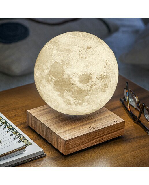 Candeeiro de Lua Desing Base Nogueira 5