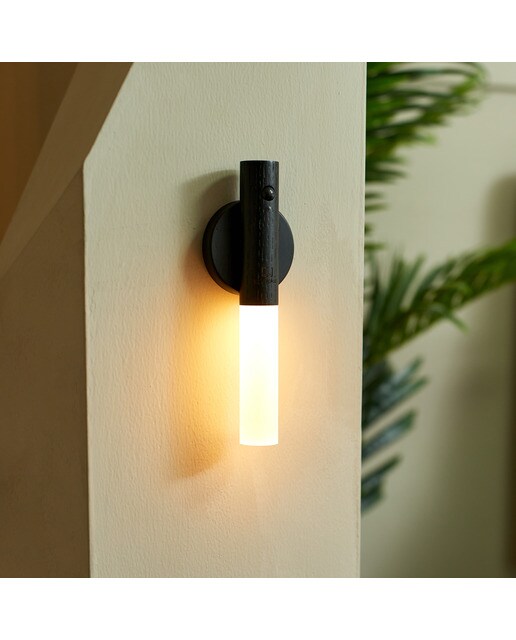 Luz Aplique em Madeira Desing - Preto 5