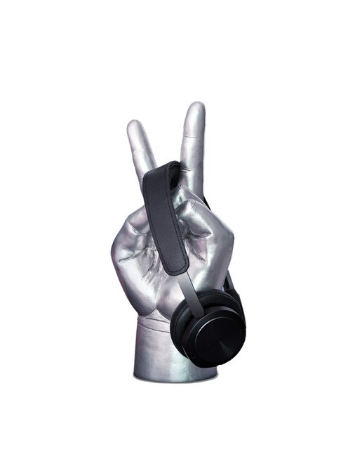 Suporte para auriculares de Suck UK  mão da paz pequena cinzenta 1