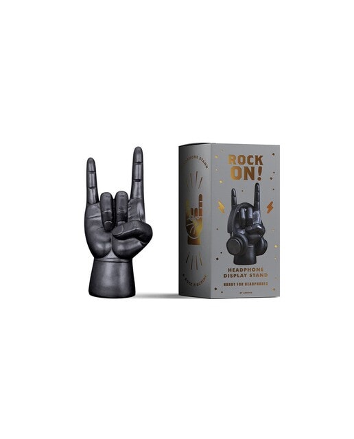 Soporte para auriculares de Suck UK mano rock negro