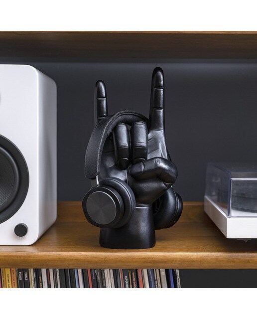 Suporte para auriculares de Suck UK mão de pedra negra 4