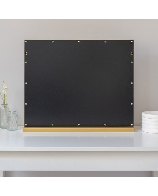 Espelho Flamingueo com base dourada e luzes LED estilo Hollywood 15 lâmpadas e 3 modos de iluminação 9