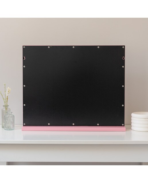 Espelho Flamingueo com base rosa e luzes LED estilo Hollywood 15 lâmpadas e 3 modos de iluminação 9