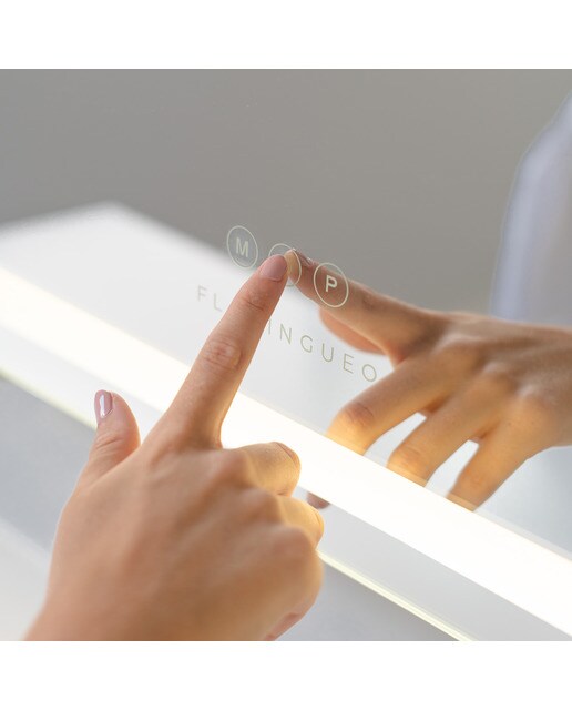 Espelho Flamingueo inclinável com fita LED e 3 modos de iluminação 6