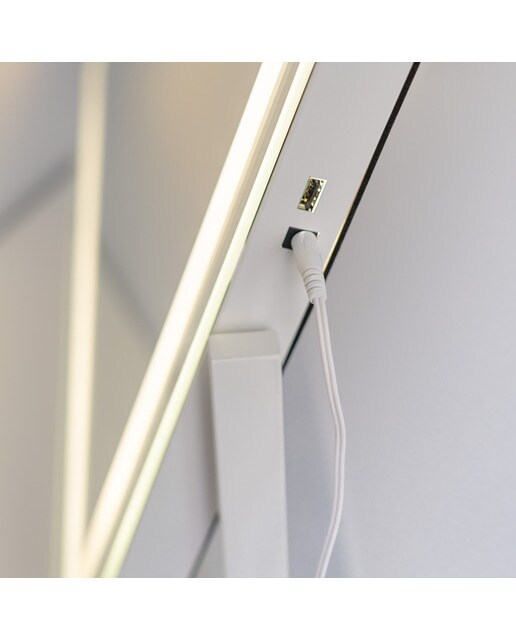 Espelho Flamingueo inclinável com fita LED e 3 modos de iluminação 7