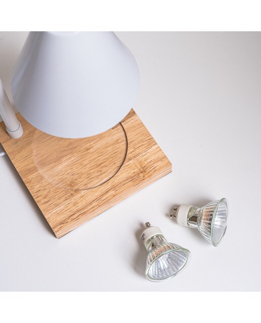 Candeeiro Flamingueo aquecedor de velas com abajur em aço branco (vela não incluída) 6