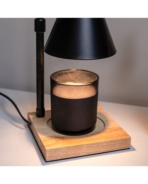 Candeeiro Flamingueo aquecedor de velas com abajur em aço preto (vela não incluída) 5