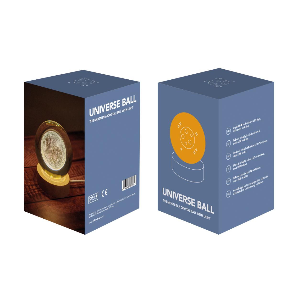 Bola de cristal luminosa Milimetrado Universe Ball Luna 4