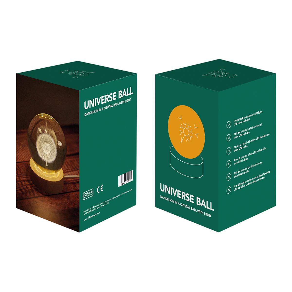 Bola de cristal luminosa Milimetrado Universe Diente de león 4