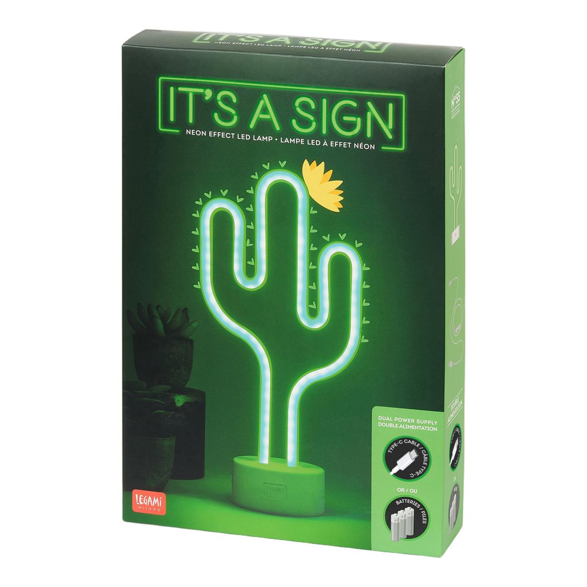 Candeeiro Neón Legami Cactus 3